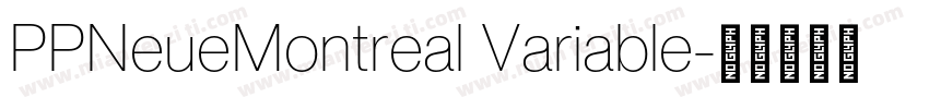 PPNeueMontreal Variable字体转换